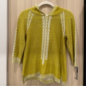 Yellow hooded sweater